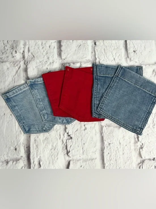 Jean Pockets for Crafting & Sewing Supplies set of 6 back pockets - Picture 5 of 5